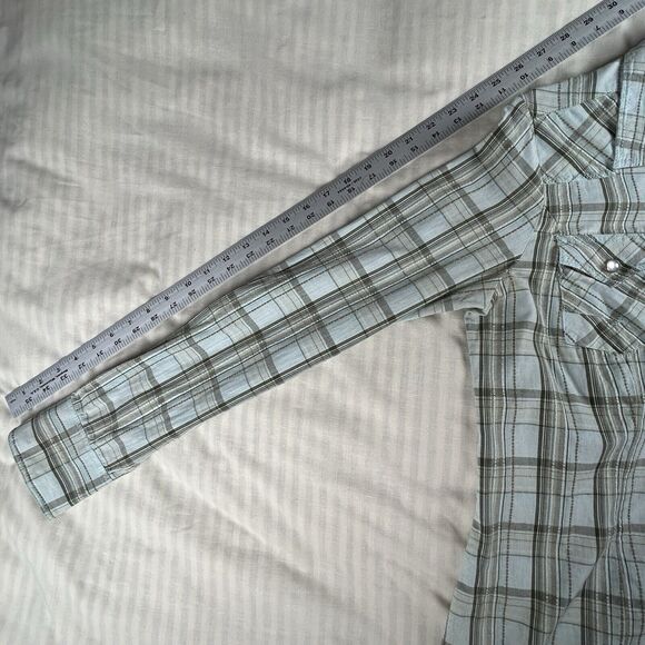 Vans Off The Wall Shirt Women’s Sz L Plaid Boho Cottagecore Cowgirl - Picture 8 of 8